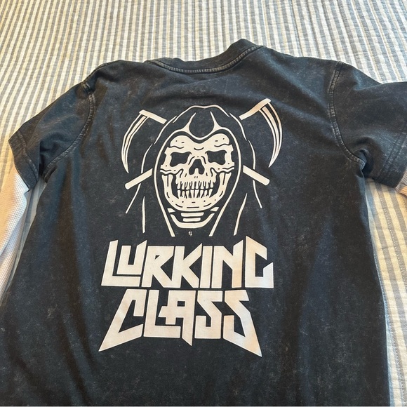 Lurking Class by Sketchy Tank Metal Scythe 2Fer Black Long Sleeve T-Shirt Small - Picture 10 of 10